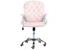 Rózsaszín bársony irodai szék kristályokkal PRINCESS_855691