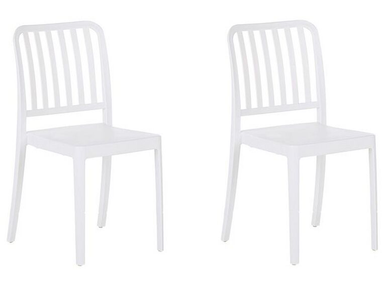 Lot de 2 chaises de jardin blanches SERSALE_820151