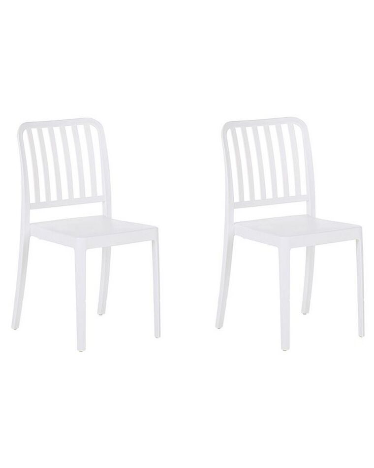 Conjunto de 2 cadeiras de jardim brancas SERSALE_820151