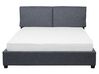 Fabric EU King Size Bed Grey BELFORT_720032