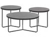 	Set da 3 tavolini da caffè grigio e nero MELODY_822560