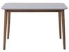 Table de salle à manger en bois d hévéa et gris 118 x 77 cm MODESTO_696607