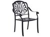 Sada 4 zahradních hliníkových židlí černých ANCONA_806903