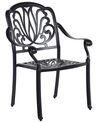 Conjunto de 4 cadeiras de jardim em alumínio preto ANCONA_806903