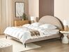Čalouněná buklé postel 180 x 200 cm béžová MARGUT_877093