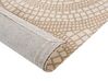 Teppich Jute beige / weiß 80 x 150 cm geometrisches Muster Kurzflor ARIBA_852815