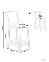 Set of 2 Bar Chairs White WELLINGTON_884242