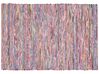 Teppich Baumwolle bunt-weiss 160 x 230 cm abstraktes Muster Kurzflor BARTIN_805241