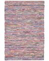 Teppich Baumwolle bunt-weiß 160 x 230 cm abstraktes Muster Kurzflor BARTIN_805241