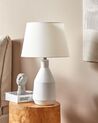 Keramická stolní lampa bílá LAMBRE_878599