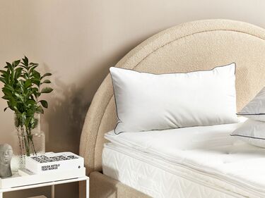 Set of 2 Microfibre Bed Low Profile Pillows 40 x 80 cm PELISTER