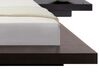 EU Super King Size Waterbed with Bedside Tables Dark Wood ZEN_21388