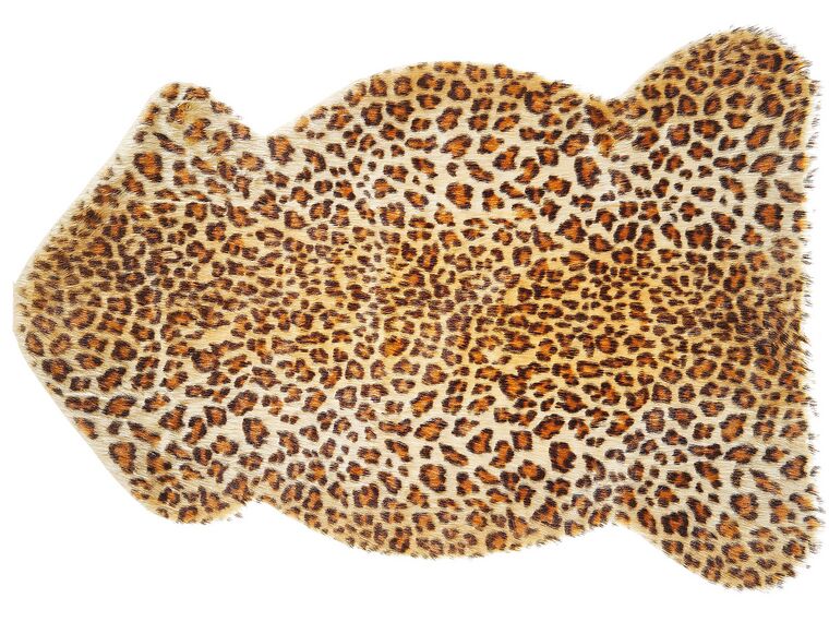 Leopard Print Rug Brown NAMBUNG_790214