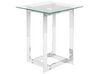 Glass Top Side Table Silver CRYSTAL_734957