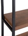 4 Tier Bookcase Dark Wood and Black TIFTON_758803