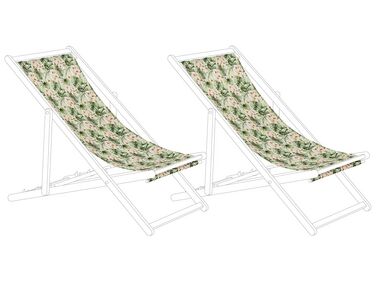 Doeken voor ligstoelen set van 2 meerkleurig bloemenmotief ANZIO/AVELLINO
