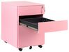 3 Drawer Metal Storage Cabinet Pink CAMI_843911