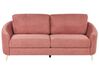 3 Seater Fabric Sofa Pink TROSA_851844
