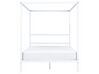 Łóżko metalowe z baldachimem 140 x 200 cm białe LESTARDS_863421