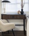 Console Table Dark Wood with Black JOSE_887563