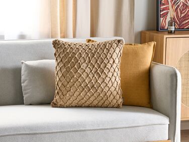 Cotton Cushion 45 x 45 cm Beige COLLOMIA