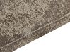 Teppich Baumwolle taupe 60 x 180 cm orientalisches Muster Kurzflor BEYKOZ_747522