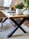 Table en  bois 180 x 95 cm marron/noir BROOKE_816720
