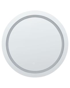 Seinäpeili LED-valo hopea ⌀ 79 cm COURSEULLES Seinäpeili LED-valo hopea ⌀ 79 cm COURSEULLES