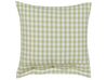 Set of 2 Cushions Chequered Pattern 45 x 45 cm Olive Green and White TALYA_902172