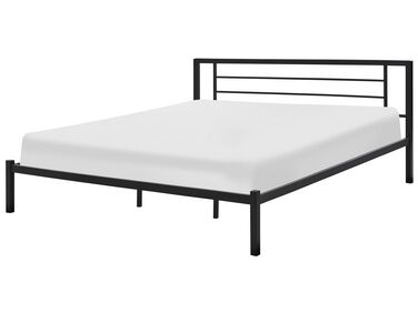 Łóżko metalowe 180 x 200 cm czarne CUSSET