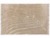 Teppich beige 200 x 300 cm mit Fransen Kurzflor SAZOO_883738