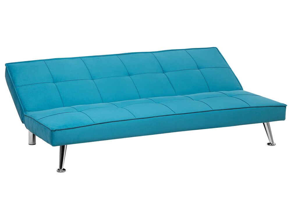 Fabric Sofa Bed Blue Hasle Uk 2360