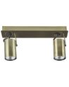2 Light Spotlight Metal Bar Brass KLIP_828487