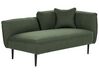 Right Hand Boucle Chaise Lounge Dark Green CHEVANNES_858668