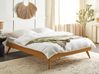 EU King Size Bed Light Wood BERRIC_912534