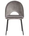 Set of 2 Velvet Dining Chairs Grey COVELO_767790