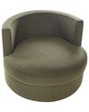 Swivel Fabric Armchair Green DALBY_906430