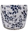 Vase à fleurs blanc / bleu 18 cm AMIDA_810662