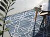 Teppich Baumwolle blau 140 x 200 cm marokkanisches Muster Kurzflor ADIYAMAN_802587