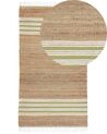 Jutový koberec 80 x 150 cm béžová/zelená MIRZA_847331