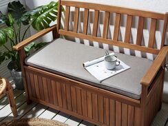 Puutarhapenkin pehmuste vaaleanharmaa 108 x 45 cm SOVANA Puutarhapenkin pehmuste vaaleanharmaa 108 x 45 cm SOVANA