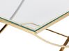 Couchtisch Glas / Edelstahl gold quadratisch 70 x 70 cm RINGGOLD_895876