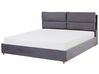 Velvet EU Super King Size Ottoman Bed Grey BATILLY_792259