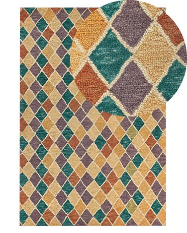Vlněný koberec 140 x 200 cm vícebarevný KESKIN
