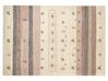 Vlnený koberec gabbeh 140 x 200 cm béžová/hnedá KARLI_856131