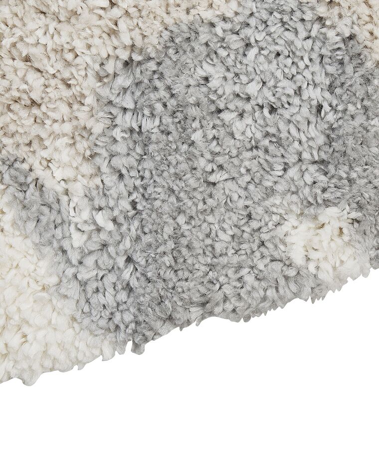 Shaggy Area Rug 80 x 150 cm White and Grey GORIS Beliani.co.uk