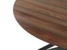 Stół do jadalni okrągły ⌀ 120 cm ciemne drewno z czarnym ALURE_859238