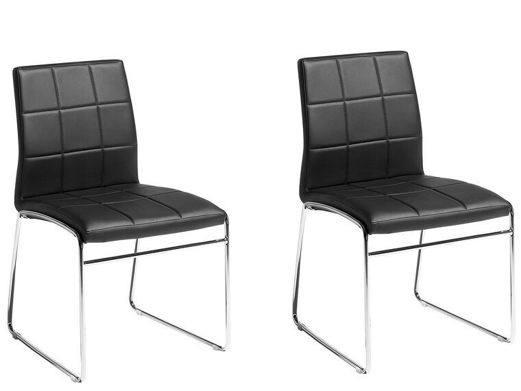 2 Dining Chairs Black Kiron, Set Of 2 Dining Chairs Black
