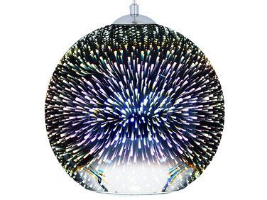 Lampadario moderno a sfera in vetro argentato SESSERA