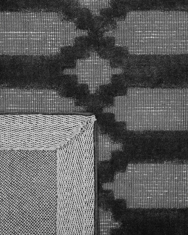 Viscose Rug 160 x 230 cm Dark Grey CIZRE Beliani.co.uk